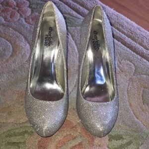 Sparkly Silver High Heels Size 6